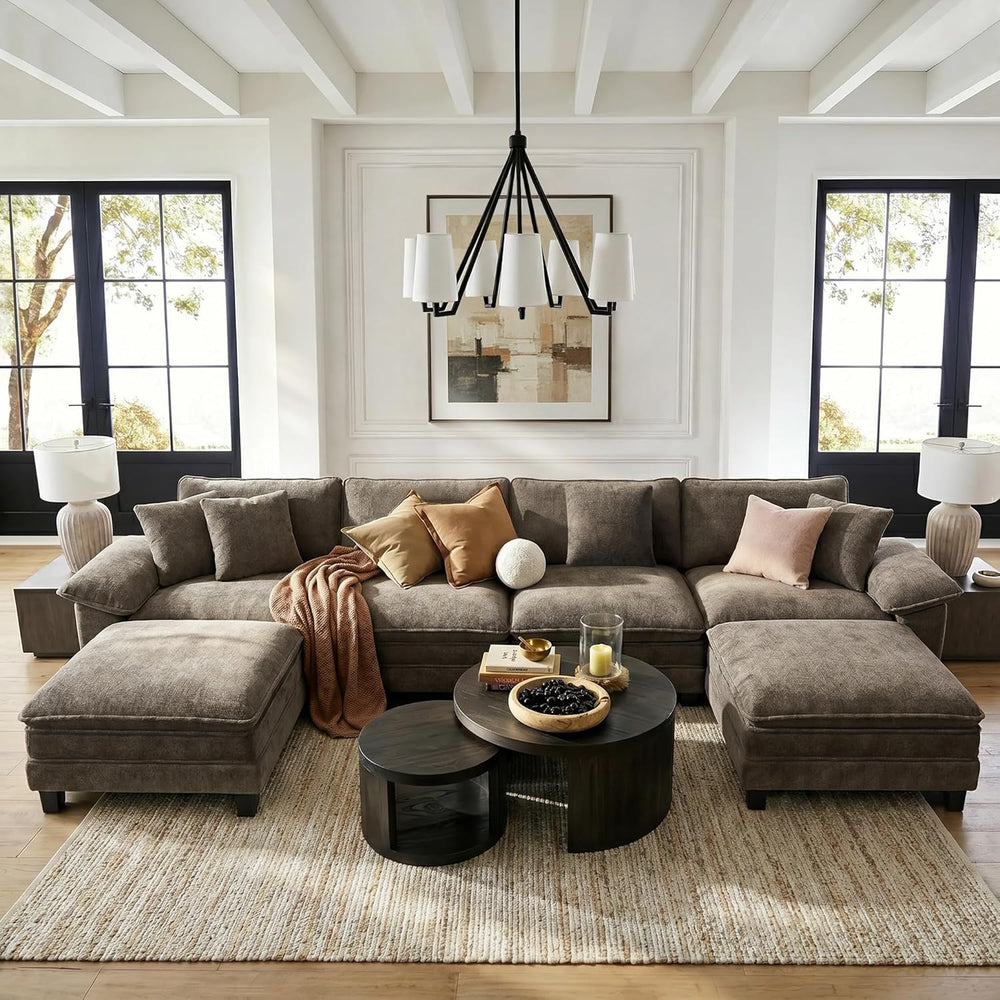 HERA'S HOUSE 158" Oversized Modular Sectional U Shaped Sofa,Chenille...