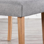 Yaheetech Dining Chairs Set of 2 Fabric Upholstered Dining Room Chairs with Button Tufted High Back and Solid Wood Legs for Kitchen/Living Room/Restaurant, Modern Style, Dark Gray