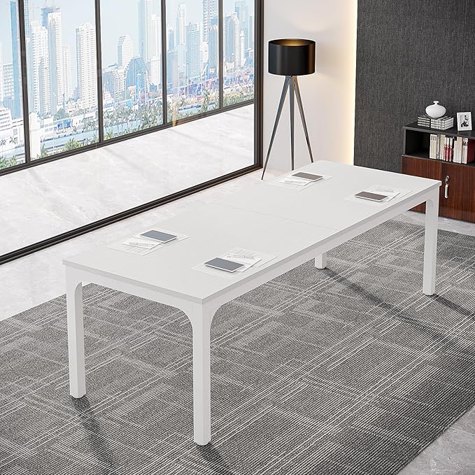 Tribesigns 6.5FT Conference Table, 78.7 Inche Rectangle Meeting Seminar Table, Large Business Tables for 6-8 People (Only Table)