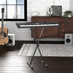 Amazon Basics Keyboard and Piano Stand, Adjustable Height, Portable Single-X-Shape, Black
