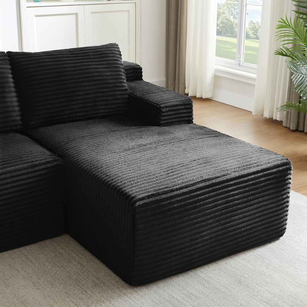 96" Sectional Sofa Cloud Couch with Deep Seat, Modern L-Shape Compressed...