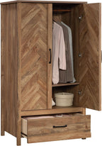 Sauder Cannery Bridge Armoire, L: 32.36" x W: 22.52" x H: 59.80", Sindoori Mango Finish