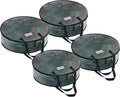 VENO 4 Pack Christmas Wreath Storage Container - 36 Inch Clear Wreath Bag, Christmas Garland and Holiday Decoration Organizers with Zipper and Durable Handles (Clear, 36"-4 Pack)