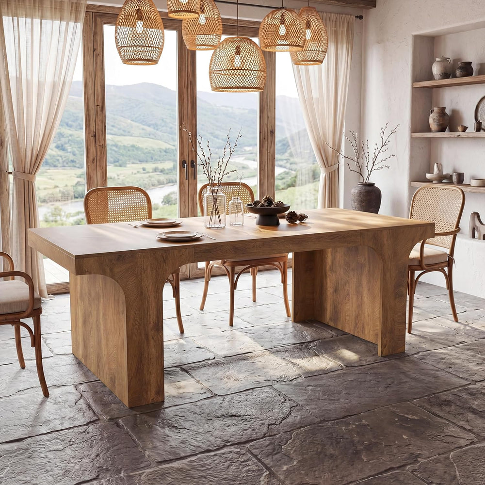 Tribesigns Large Dining Table for 6-8 People, 70.9" Long Wooden Kitchen ...
