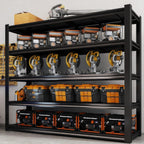 72“H Garage Shelving Heavy Duty Storage Shelves 3500 LBS Adjustable Metal Shelving Uints and Storage for Garage,Warehouse,School,Commercial,Business, 62 "W x 24 "D x 72 "H (5T 72*62*24)
