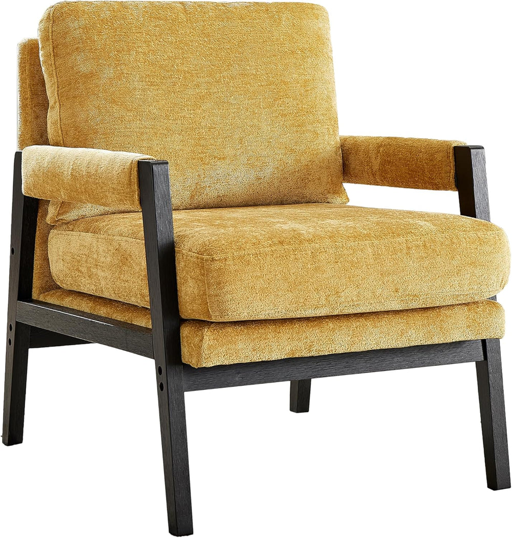 Roundhill Furniture Kelly Mid-Century Modern Chenille Upholstered Accent Armc...