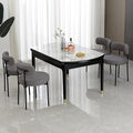 DYHOME Boucle Dining Chairs Set of 4, Upholstered Kitchen Dining Room Chairs, Side Chairs with Thick Cushions and Metal Legs for Kitchen Living Room, Dark Grey