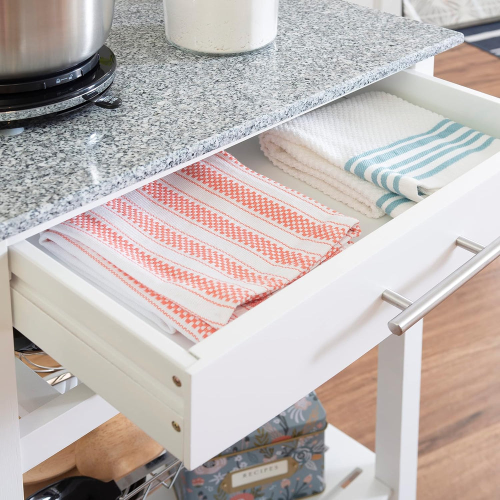 Linon Kitchen Island, White, 22.88 x 15.75 x 33.88