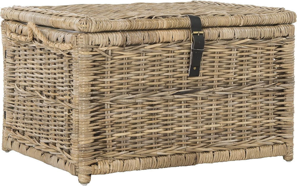 happimess Caden Collapsible Wicker Storage Trunk Chest 30", Natural | Ha...