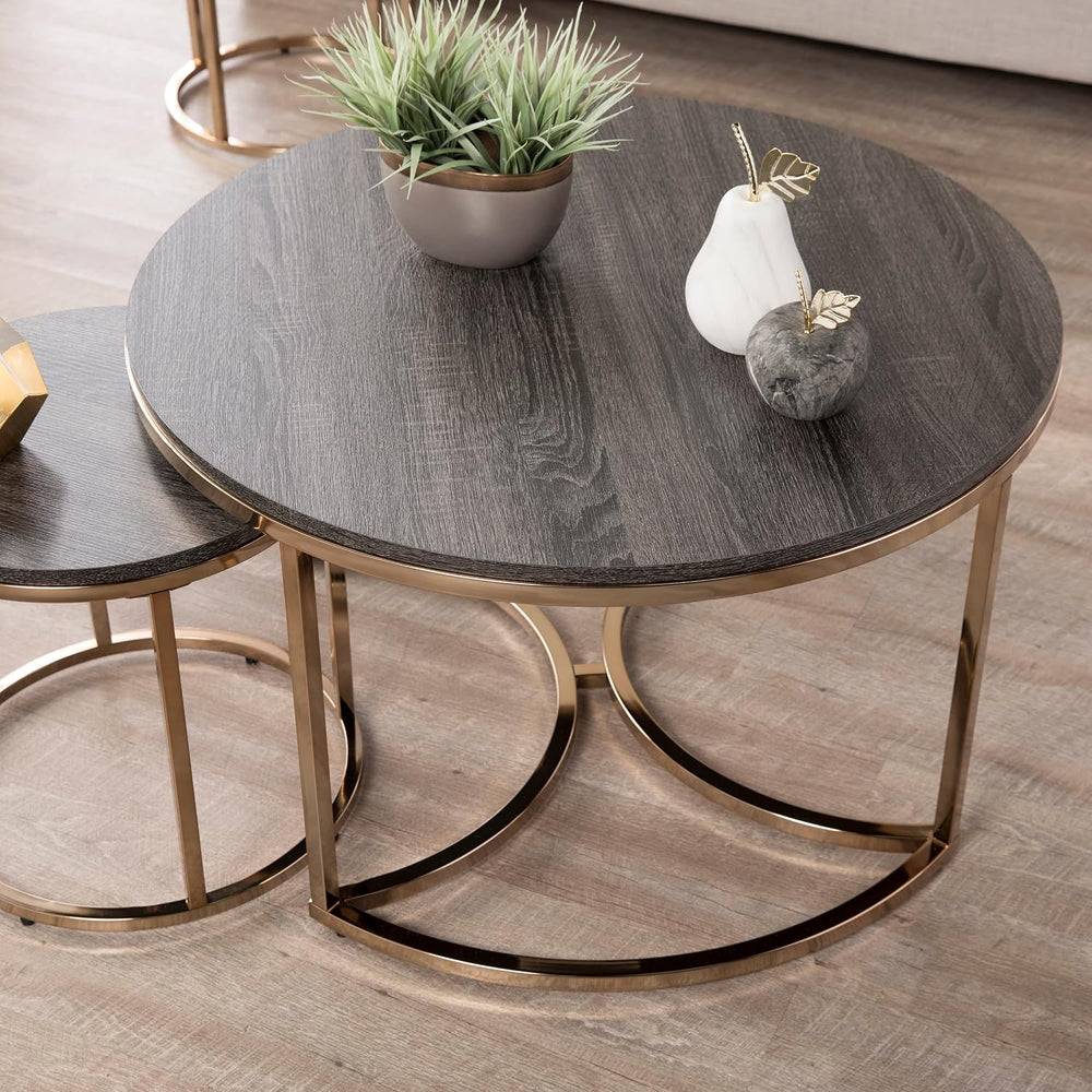 Round Nesting Coffee Tables 3pc Set