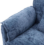 Ball & Cast Modular Sectional Sofa,L Shaped Couch with Movable Storage Ottoman,Chenille Upholstered Sofa W/USB Charging Port,Phone Holder and Side Pocket,for Living Room,Apartment,Navy,109"