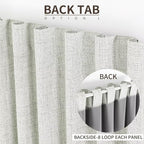 Joydeco 100% Total Blackout Curtains Custom Size for Bedroom Living Room Darkening Long Textured Drapes Thermal Insulated Back & Tab Rod Pocket 1 Panel(Light Beige,Custom Size)