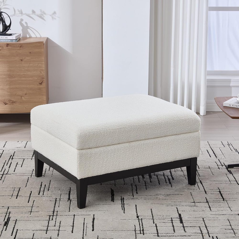 Setawix 33.86" Large Storage Ottomans for Living Room,Boucle Upholstered...