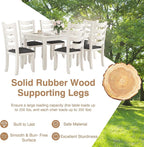 Solid Wood Dining Chair Set of 4, Kitchen Dining Room Chair with Upholstered Cushion & Wooden Legs, Modern Wood Side Chairs for for Kitchen, Washed Gray