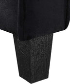 Lifestyle Solutions Harrington Sofa Upholstered Microfiber Fabric Curved Arms, Black