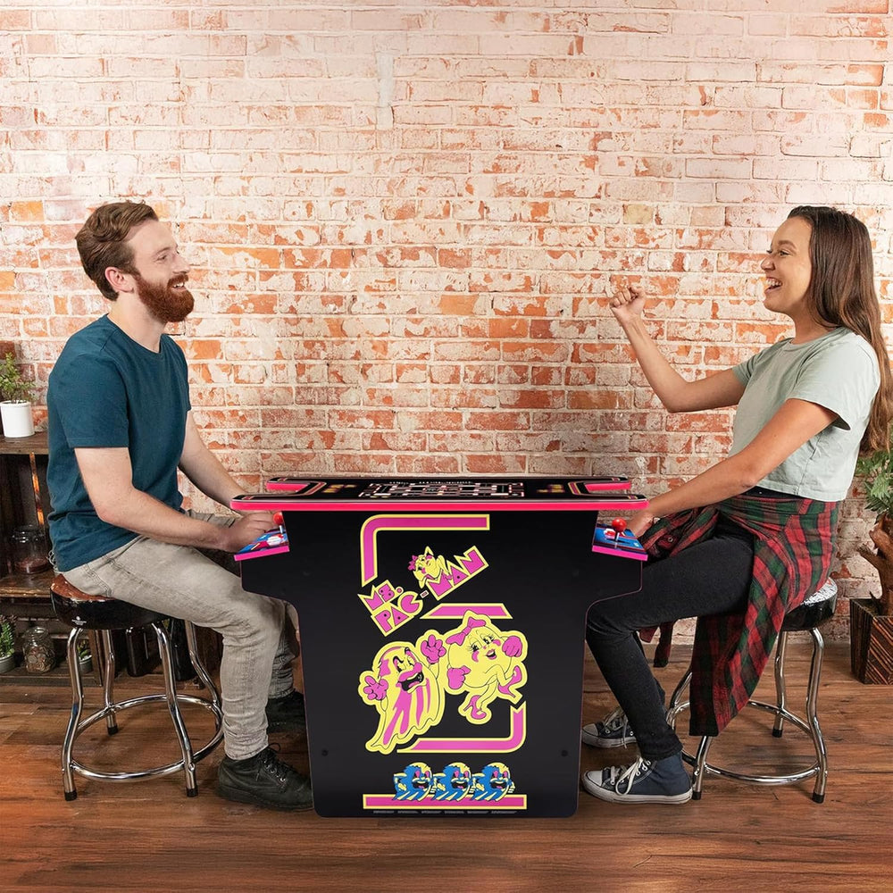 Arcade1Up Ms. PAC-MAN Head-to-Head Arcade Table, 12 Classic Games | Retro Hom...
