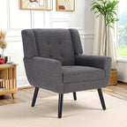 NicBex Modern Accent Chair for Living Room Upholstered Foam Filled Living Room Chairs with Metal Legs Teddy Cozy Lounge Armchair for Living Room Bedroom,Grey