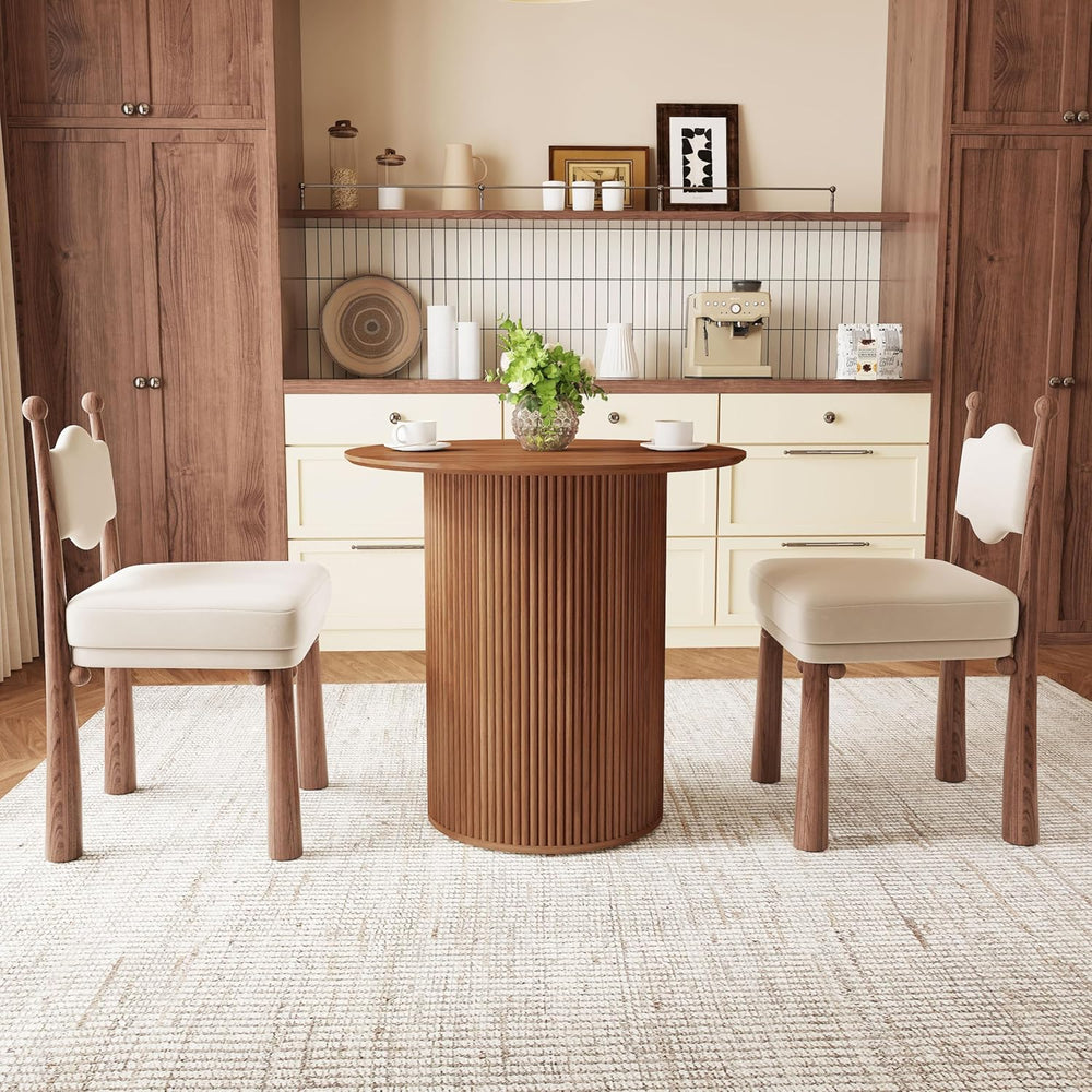AVZEAR 31.5" Round Dining Table for 2 People, Small Kitchen Dinner Table...