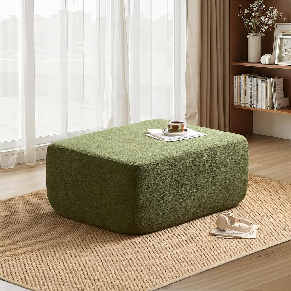 HOOOWOOO Large Ottoman Coffee Table for Couch,Oversized Rectangular Ottoman B...