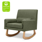 Nursery Works Sleepytime Rocker in Olive Boucle with Light Legs, Greenguard Gold and CertiPUR-US Certified