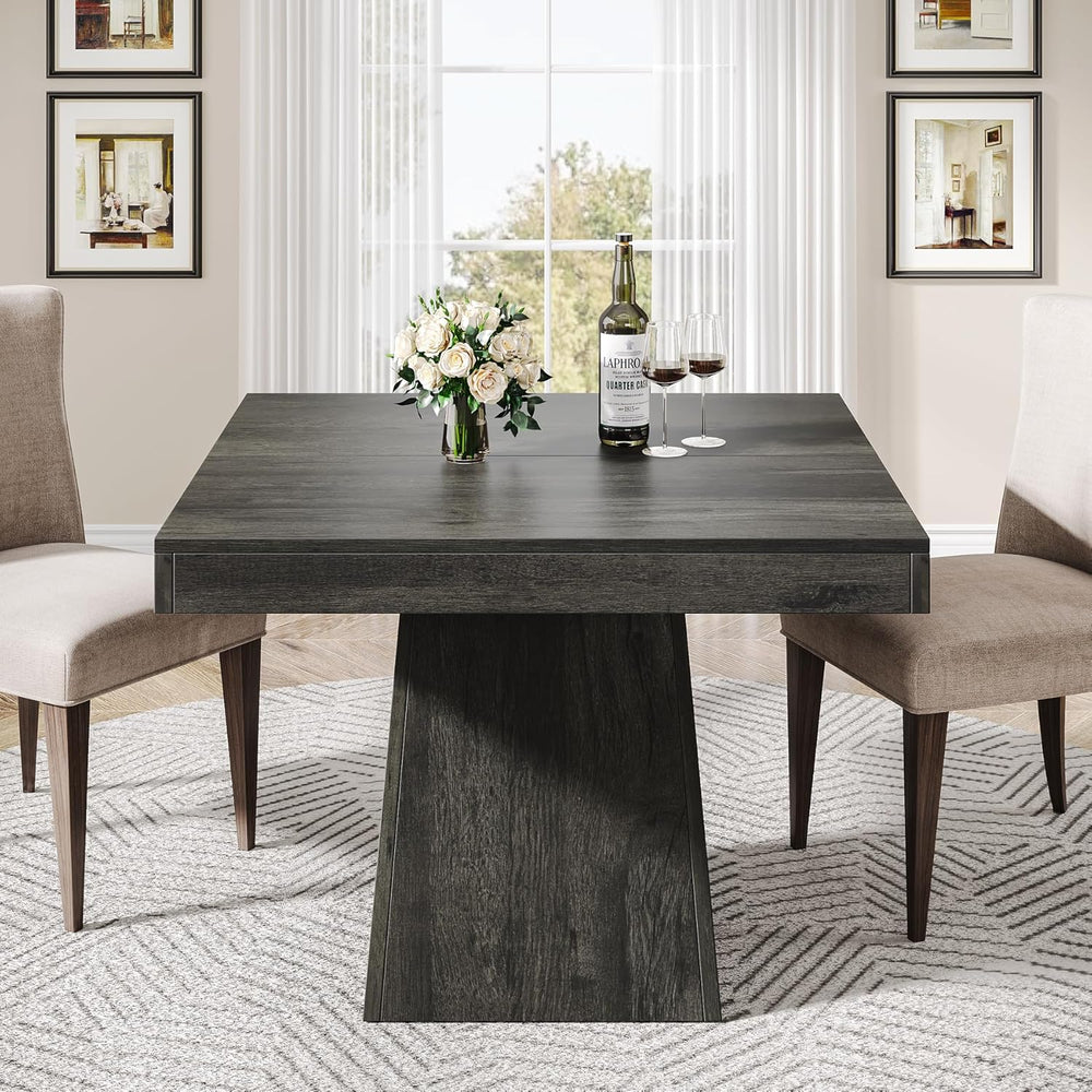Tribesigns Square Dining Table for 4, 31.5-Inch Small Kitchen Table with Stur...