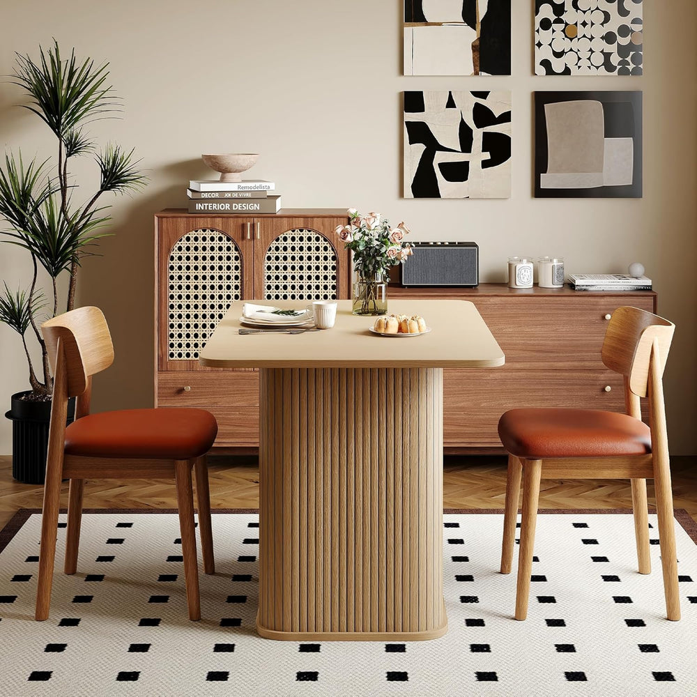 FUQARHY Dining Table for 4, Small Rectangular Kitchen Table for 2 with 3-Tier...