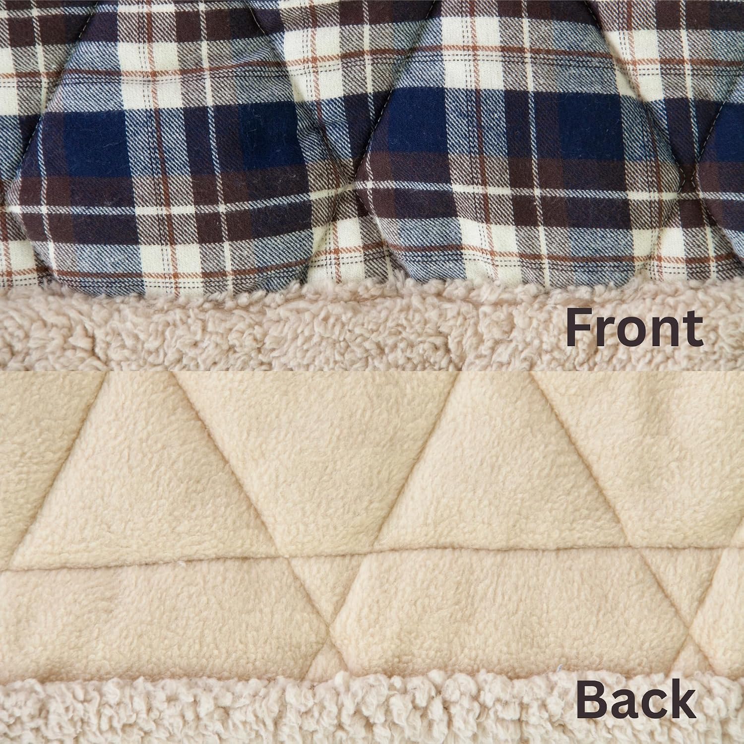 AZUMAYA Kotatsu Futon Comforter Square Shape W75 x D75 Inches, Polyester Fabric Material, Home and Living, Navy Checked Design KK-103BL, This Order Comes only Futon Comforter
