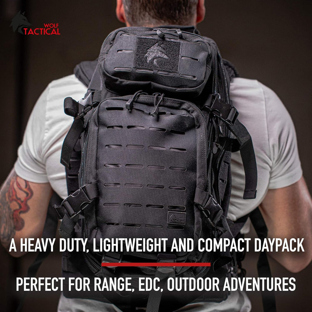WOLF TACTICAL Molle Backpack Tactical Backpack Small Concealed Carry Backpack...