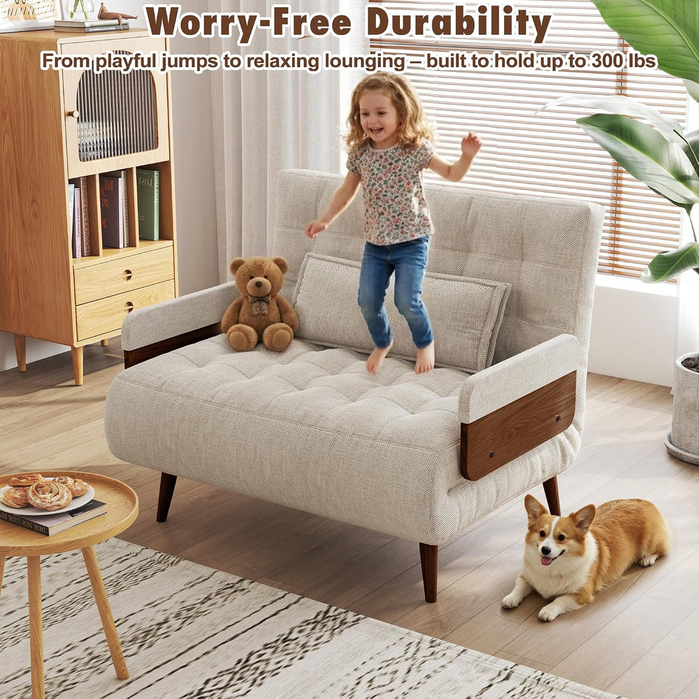 JASIWAY 3 in 1 Convertible Sleeper Chair, 37" Futon Sofa for Small Spaces