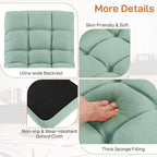Floor Chair with Back Support Folding Chair with Adjustable Position, Padded Sleeper Bed, Floor Gaming Chair, Meditation Chair, Gaming Floor Chairs for Adults (Green)