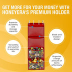 Honeyera Storage for Stuffed Animal - Over Door Organizer for Stuffies, Baby Accessories, and Toy Plush organizer/Easy Installation with Breathable Hanging Storage Pockets (SuperHero Red)