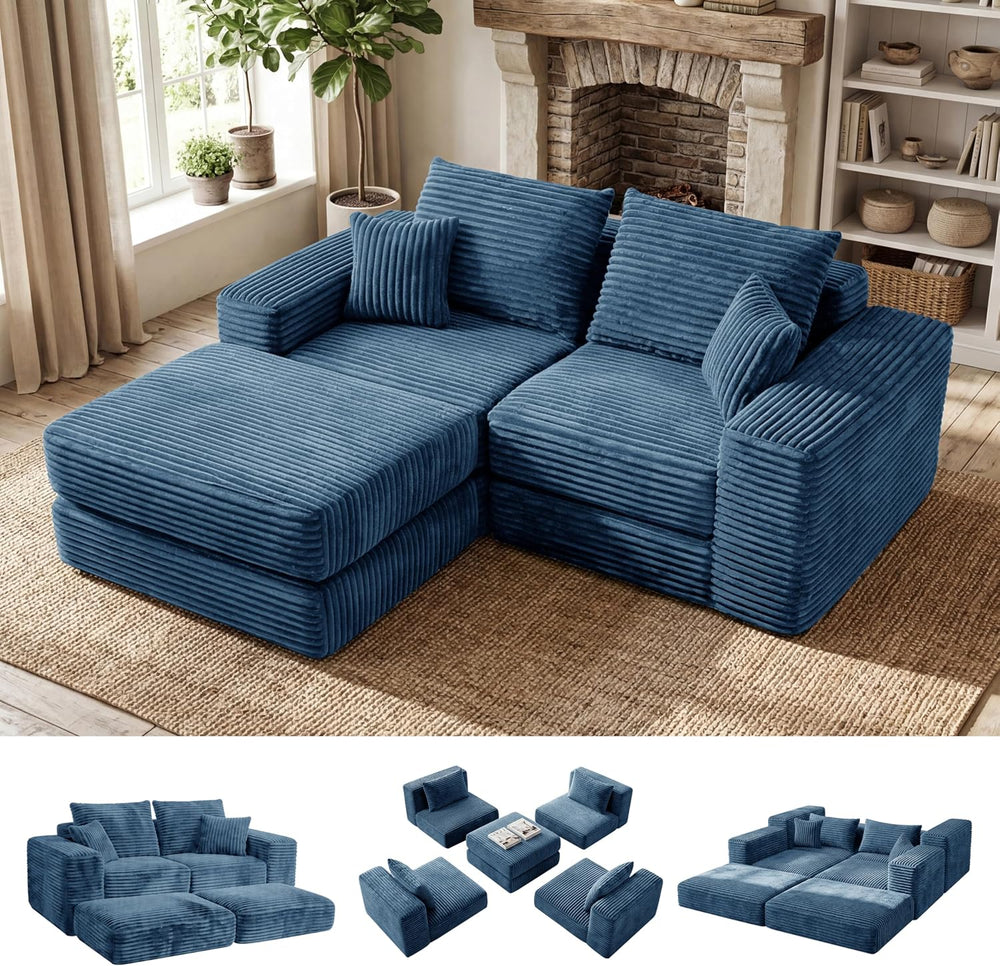 Cloud Modular Sectional Sofa, Comfy Couch with Non Slip Base, Modern L-Shaped...