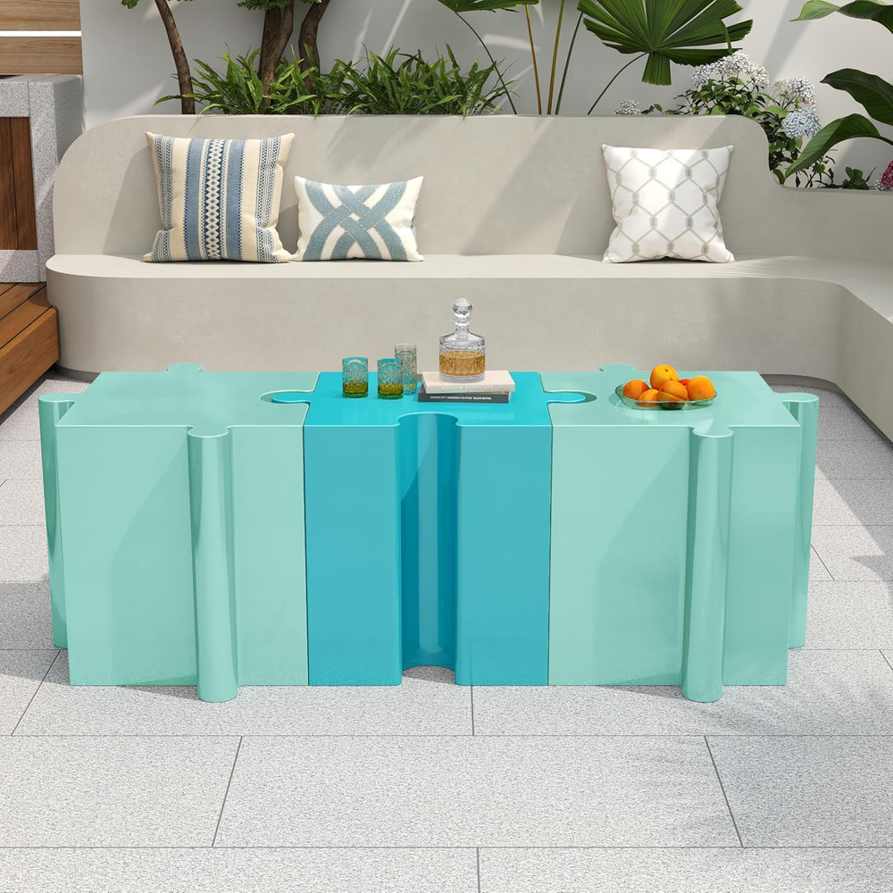 Merax 3 Piece Puzzle-Like Side Accent Table Set, Modular Accent Tables with I...