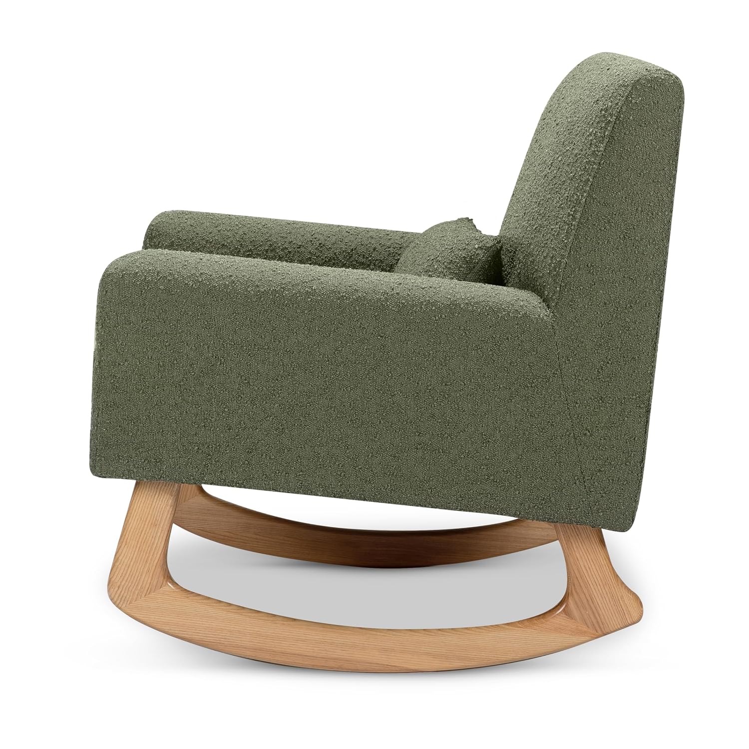 Nursery Works Sleepytime Rocker in Olive Boucle with Light Legs, Greenguard Gold and CertiPUR-US Certified