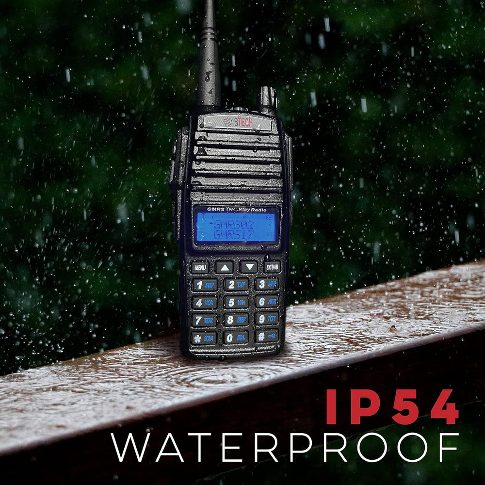 BTECH GMRS-V2 5W 200 Fully Customizable Channels GMRS Two-Way Radio. USB-C Ch...