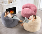 Hobestluk Bean Bag Chair Giant Bean Bag Chairs for Adults Big Adult Bean Bag Chair with Foam Filler Large Beanbags with Stuffed Back Lazy Sofa, Grey-Oversize