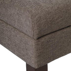 HomePop Home Decor | Upholstered Decorative Storage Ottoman Bench | Ottoman Bench with Storage for Living Room & Bedroom | Decorative Home Furniture, Textured Brown