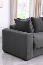 Evan L Shape sectional Sofa for Living Room, Apartment, Bedroom, Office