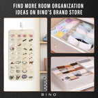 BINO 10-Shelf Shoe Closet Organizer - Beige | Closet Hanging Organizer | Hanging Shoe Rack Storage & Organizer for Bedroom | Hanging Shelves | Portable Closets for Hanging Shoes | Room Essentials