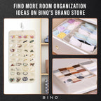 BINO 10-Shelf Shoe Closet Organizer - Beige | Closet Hanging Organizer | Hanging Shoe Rack Storage & Organizer for Bedroom | Hanging Shelves | Portable Closets for Hanging Shoes | Room Essentials