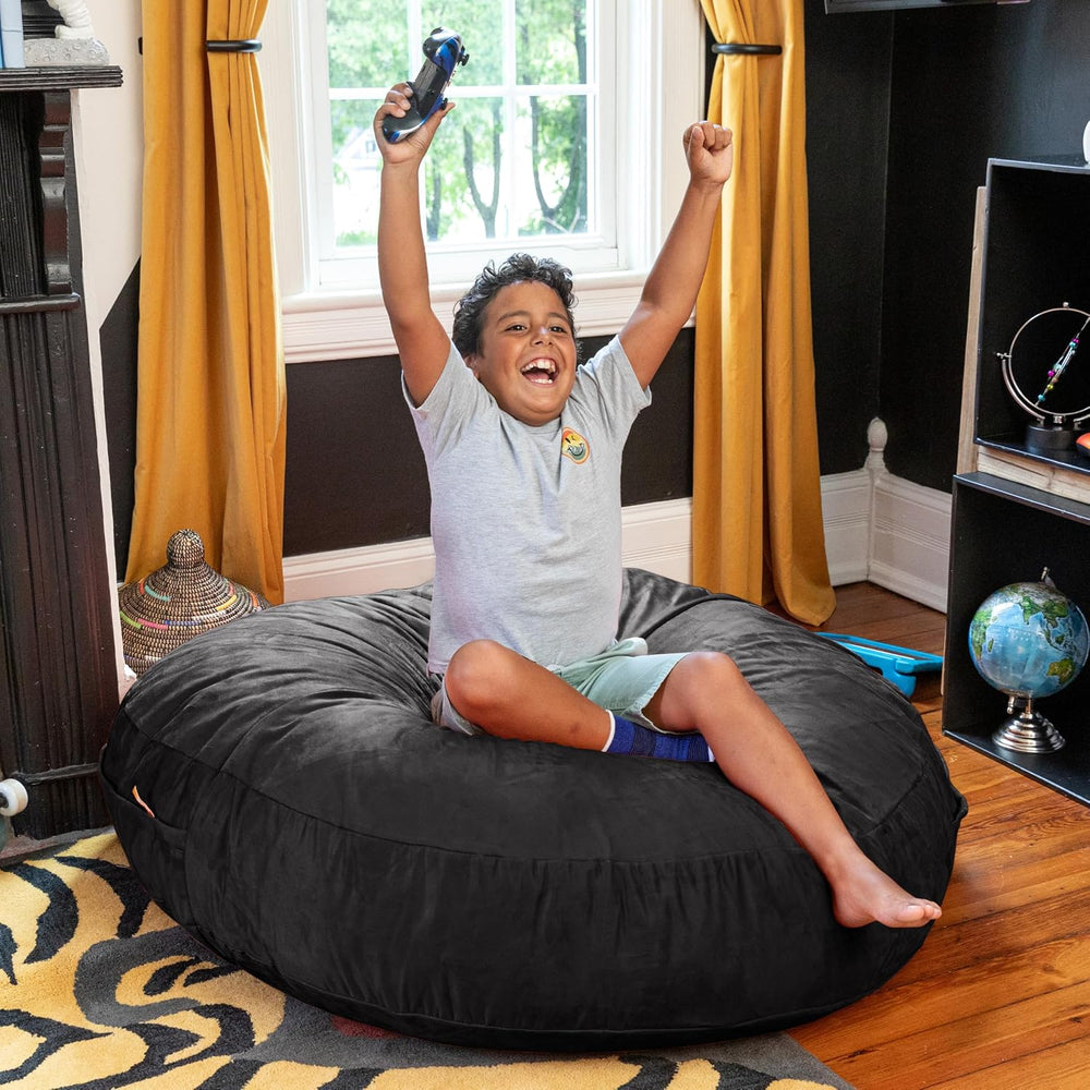 Jaxx 4 ft Cocoon Bean Bag Chair, Black