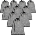 TecUnite 10 Pcs Mesh Bags Drawstring Laundry Bags Large Nylon Mesh Gift Dishwasher Bag with Sliding Drawstring for Kitchen Jewelry Gifts Wedding Favor Home(12 x 16 Inch,Black)