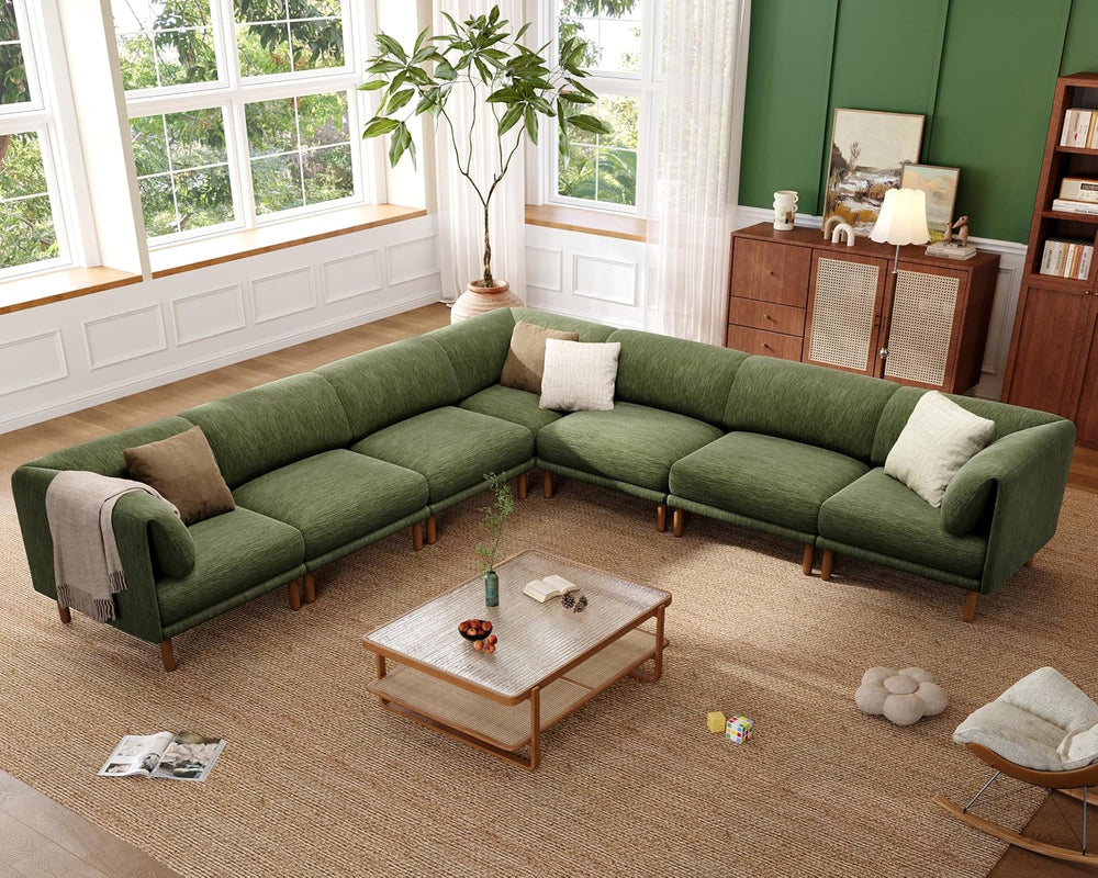 Cloud Sectional Couches for Living Room,Modular Sectional Sofa,Green | Extra ...