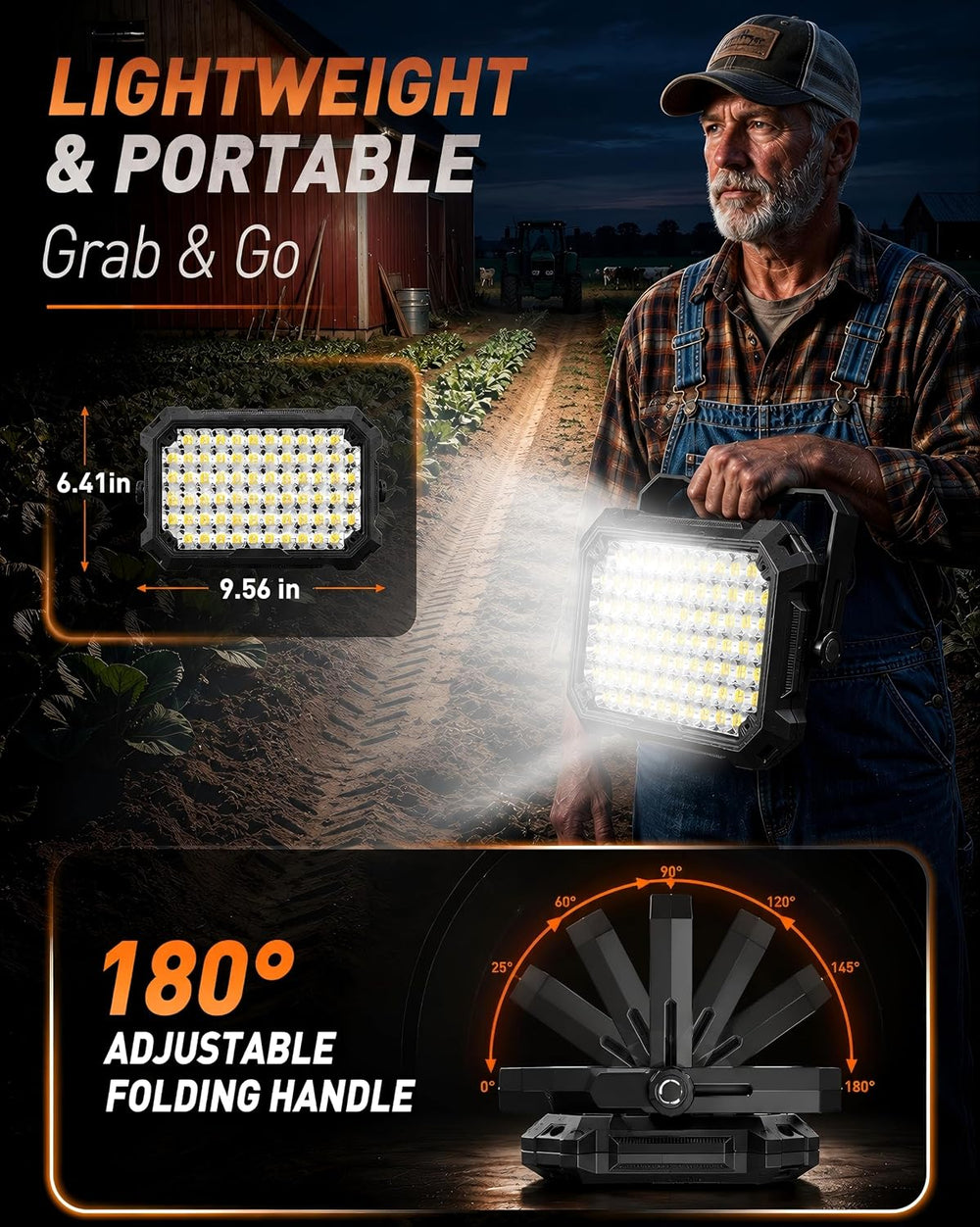LED Work Light: Magnetic Portable Rechargeable Work Lights