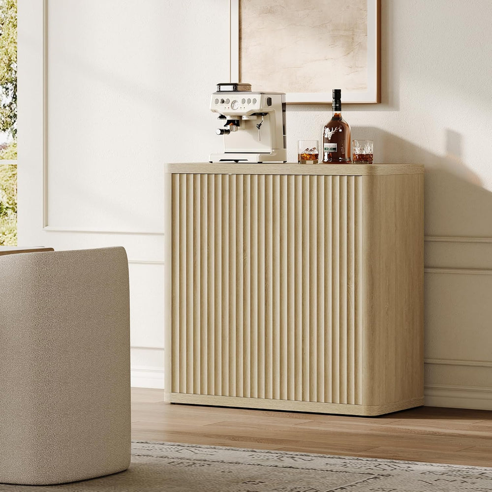 SICOTAS Buffet Cabinet with Storage Sideboard Accent Modern Credenza with Doo...