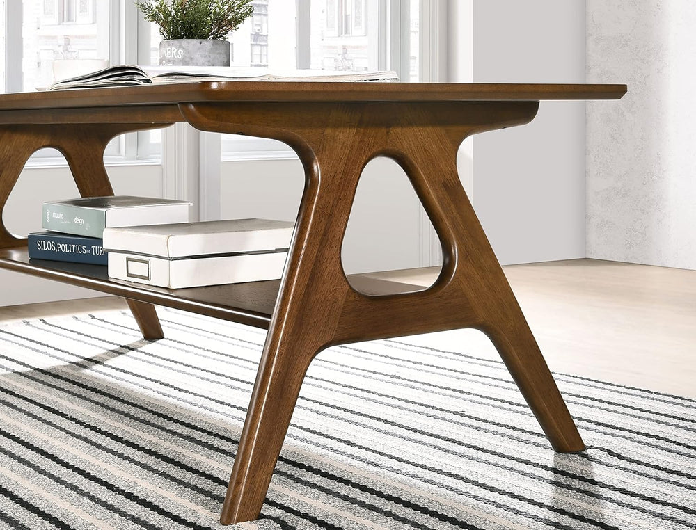 Roundhill Furniture Arona 3-Piece Coffee Table Set, Coffee Table and Two End ...