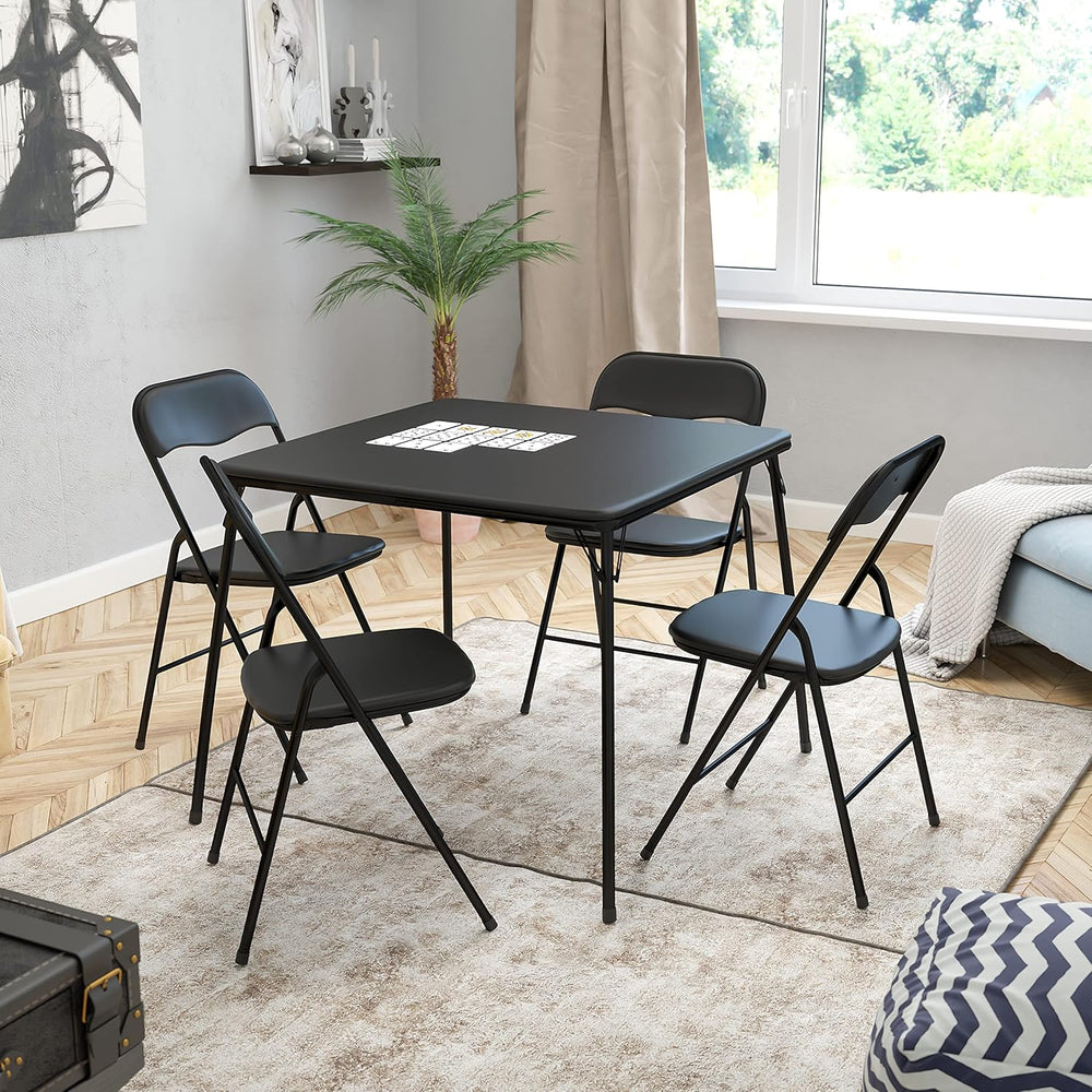 Flash Furniture Madison 5-Piece Folding Card Table and Chairs Set, Portable E...