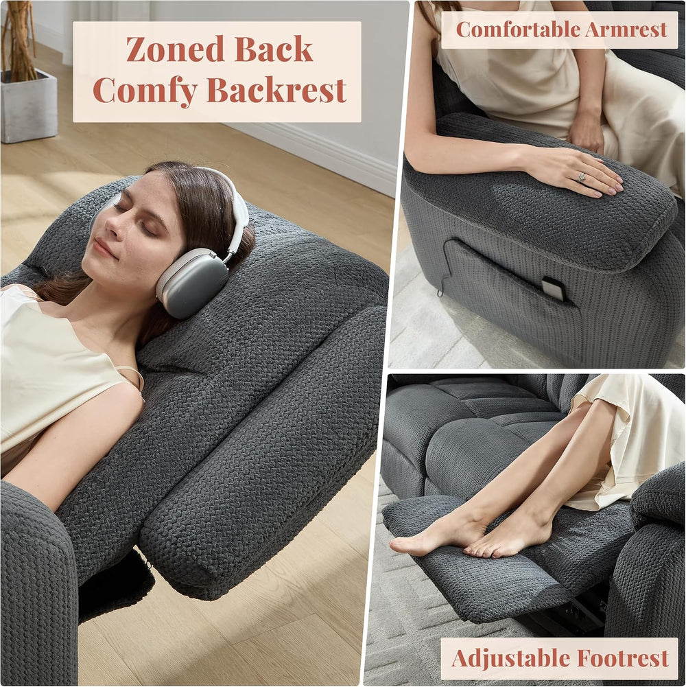 Jocisland 78" Power Reclining Sofa, Electric Recliner Couch, Dark Gray |...
