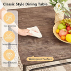 VECELO Kitchen Dining Room Table Set with 2 Chairs for Small Space, Apartment,Metal Steel Frame