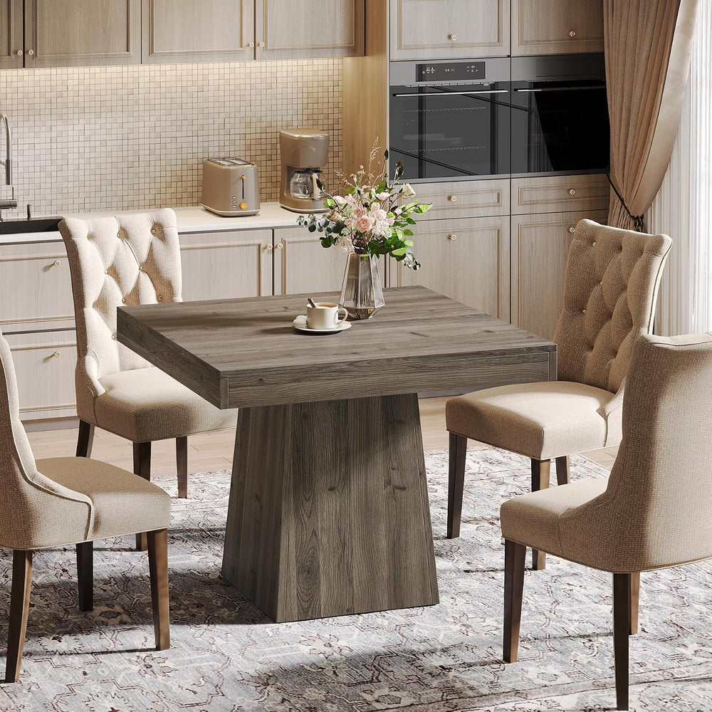 Tribesigns Square Dining Table for 4, 31.5-Inch Small Kitchen Table with Stur...